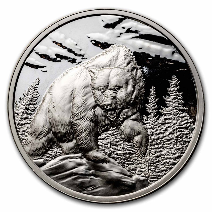2023 Canada 1 oz Silver $1 Great Hunters Grizzly (UHR)
